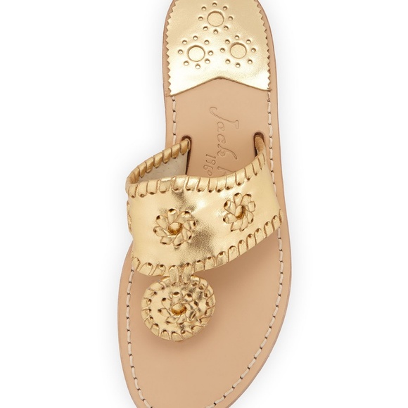 Jack Rogers Gold Navajo Hamptons Palm Beach Sandal - Picture 3 of 8